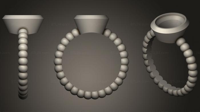 Ювелирные перстни и кольца (Шаровое кольцо, JVLRP_0273) 3D модель для ЧПУ станка